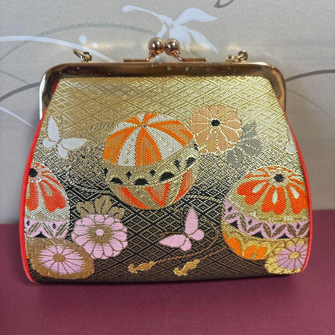 【美品】七五三用金色×ブラック　帯小物セット