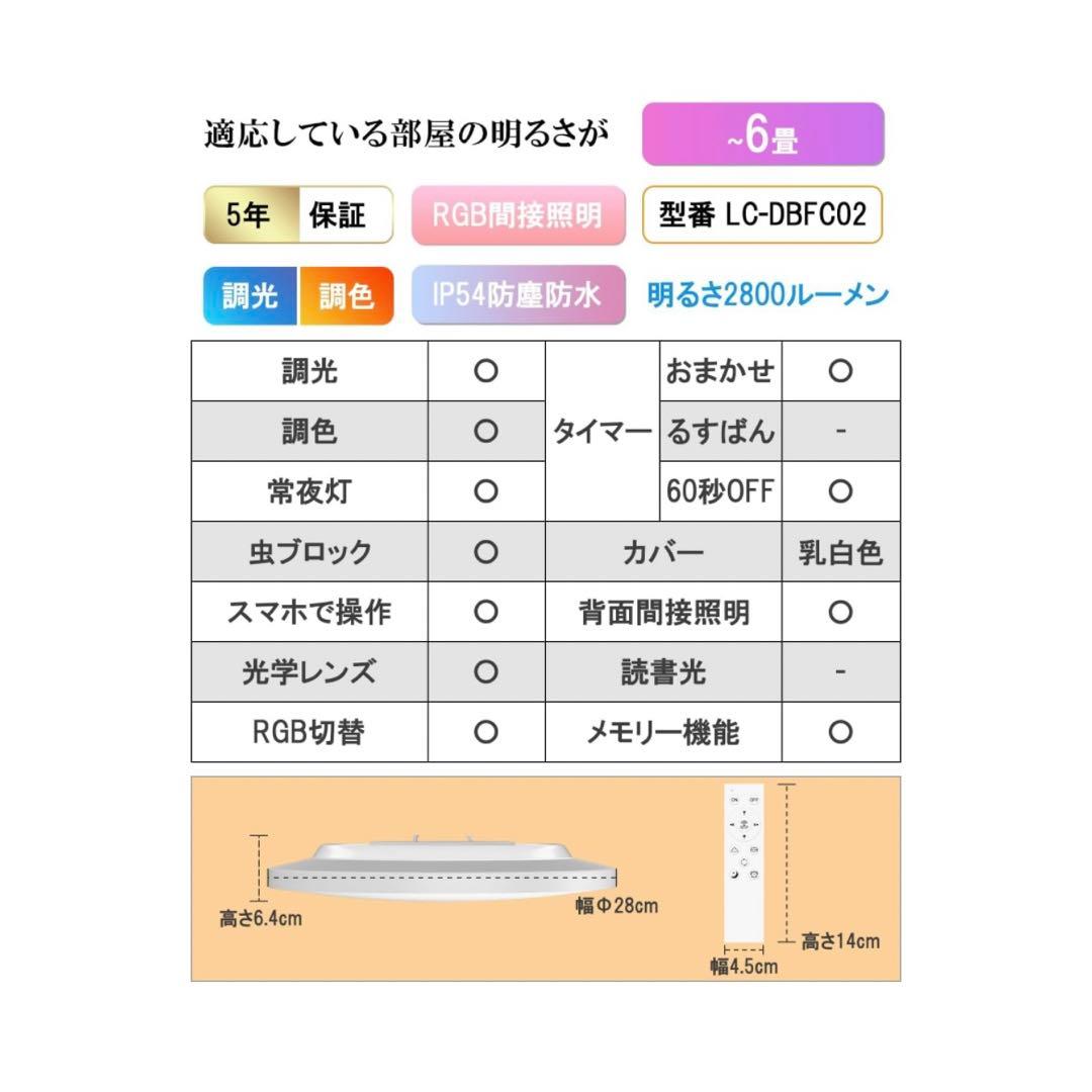 LEDシーリングライト ~6畳 Alexa認定 24W 2800lm