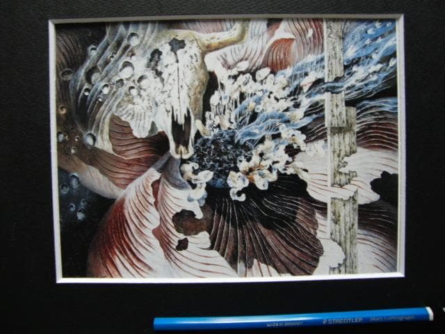 日下部淑子【花のうてな】希少画集画、状態良好、新品高級額装付