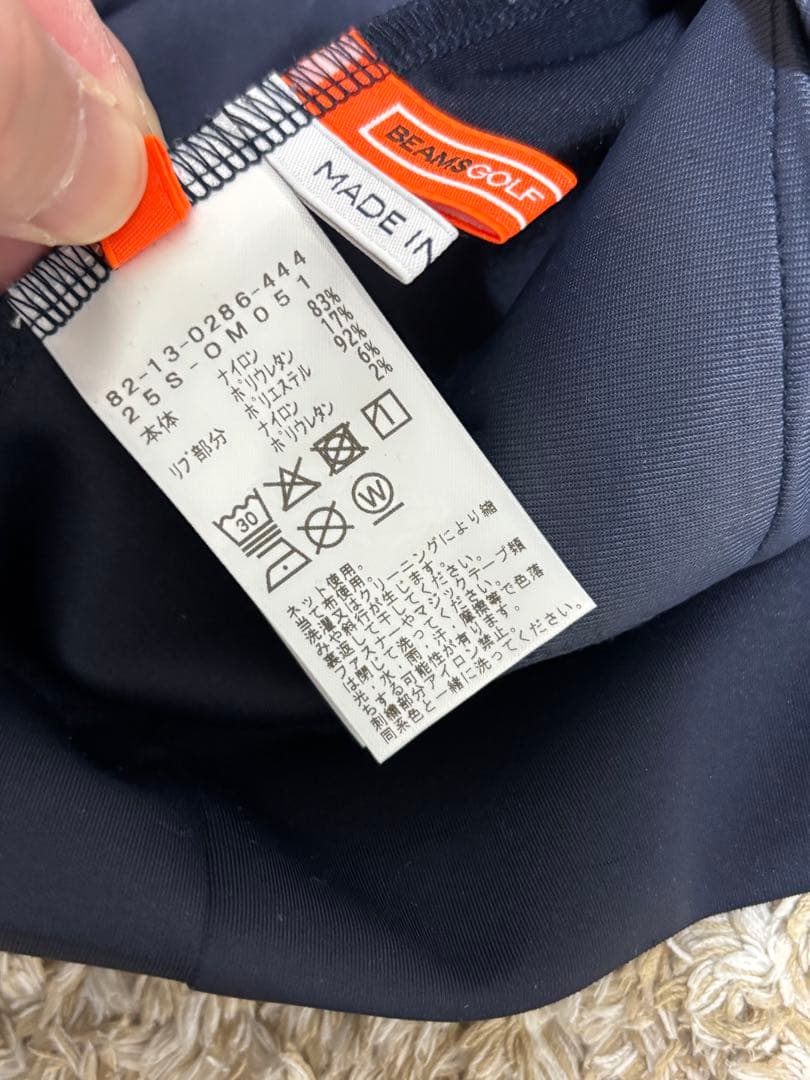 BEAMS GOLF ハーフジップ ジャージ S ネイビー
