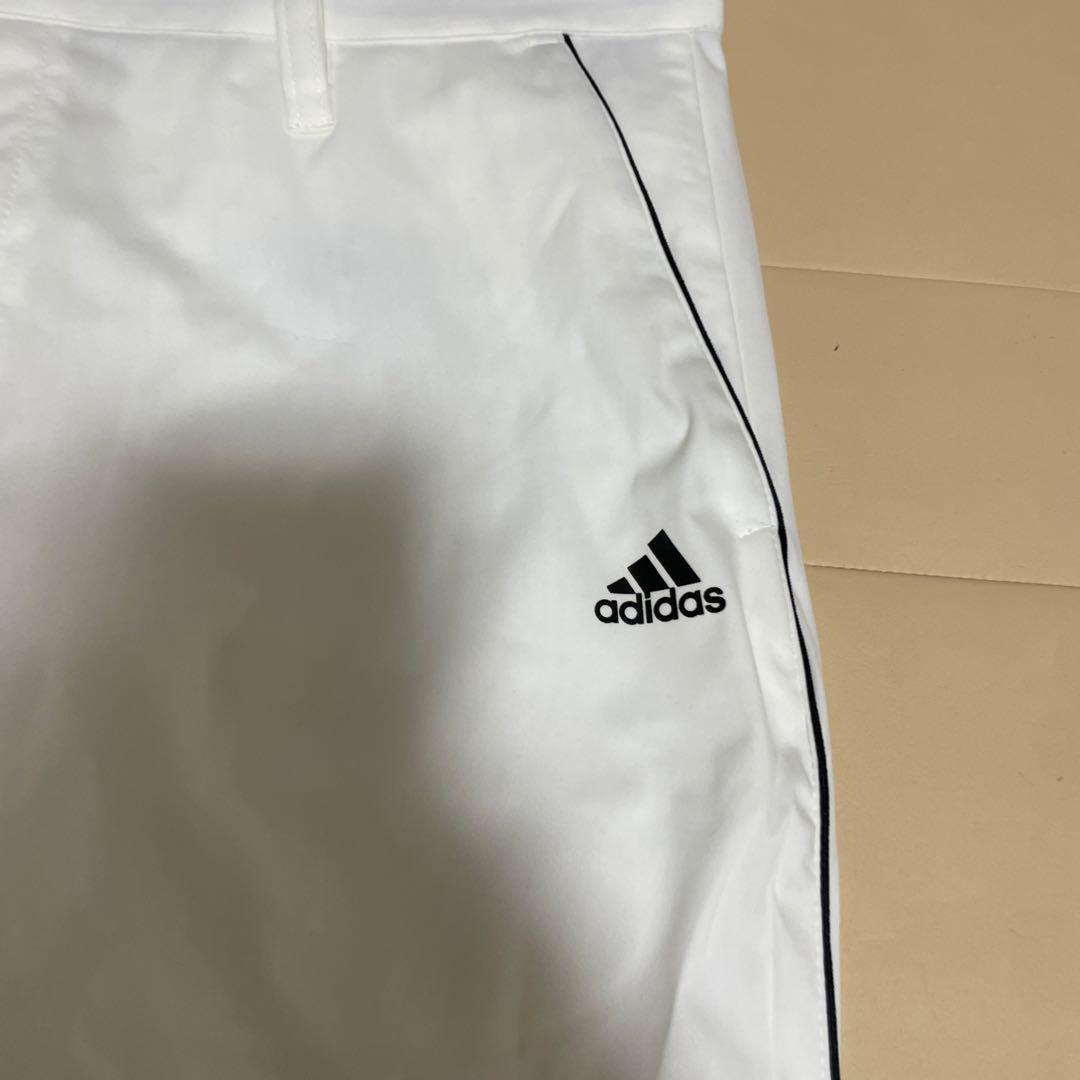 adidas ゴルフパンツ ホワイト　ウィンドブレーカー　ウエスト91