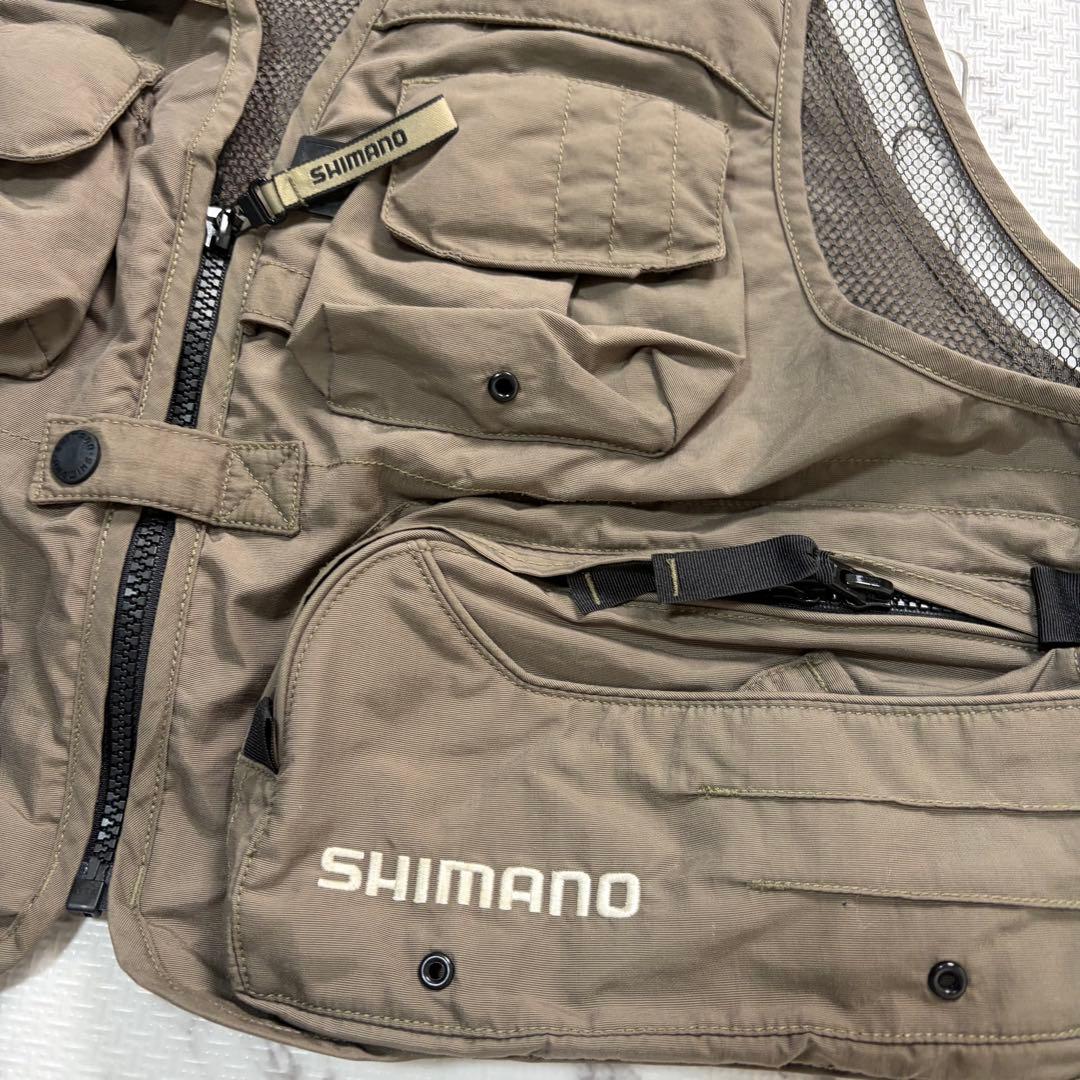美品✨シマノ撥水フィッシングベスト サイズLL 海・渓流釣り VE-034G