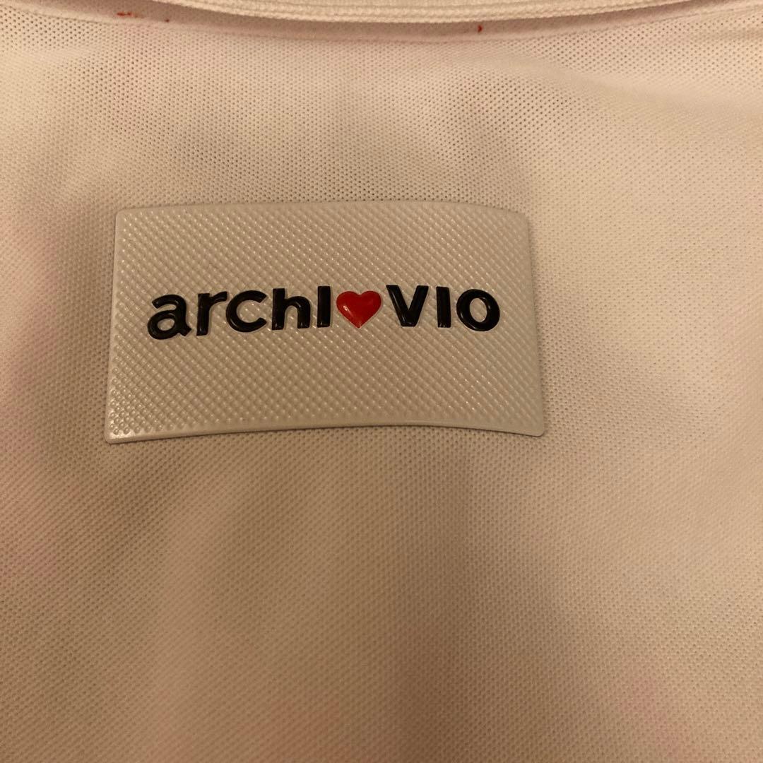 archivio＊新品タグ付　レディースゴルフウェア　フリル付き　ポロシャツ