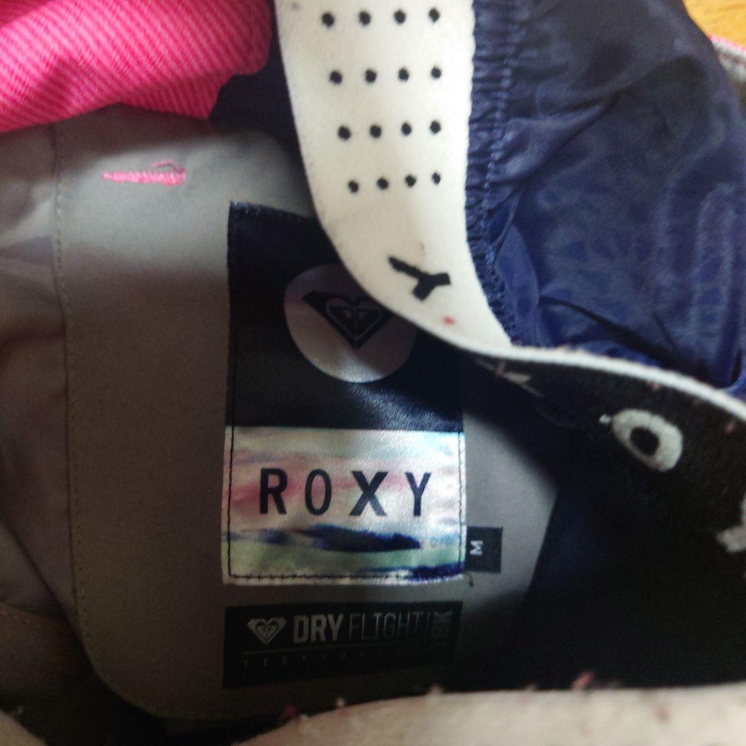 【美品】ROXY　スノボウェア　上下セット　Ｍ　グラデーション　ネイビー　ピンク