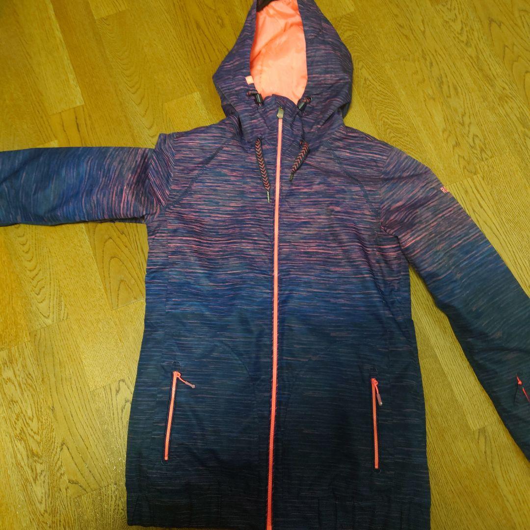 【美品】ROXY　スノボウェア　上下セット　Ｍ　グラデーション　ネイビー　ピンク