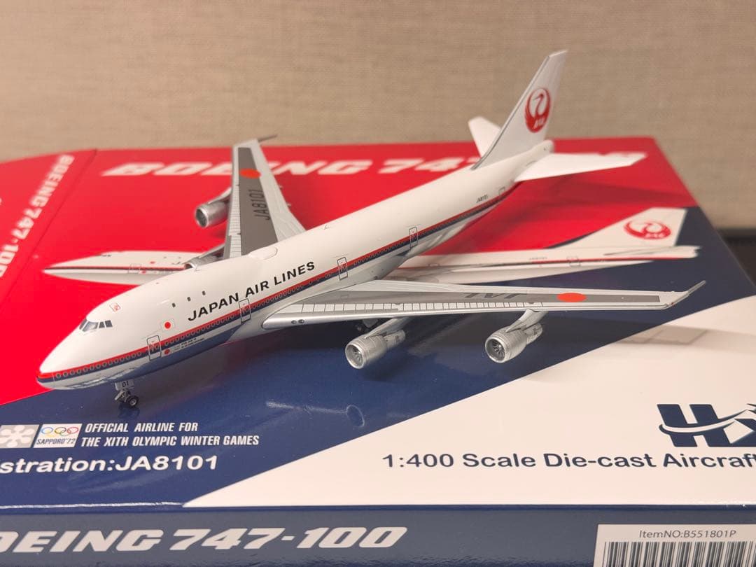 HX 1/400 JAL 日本航空 B747-100 旧鶴丸 JA8101