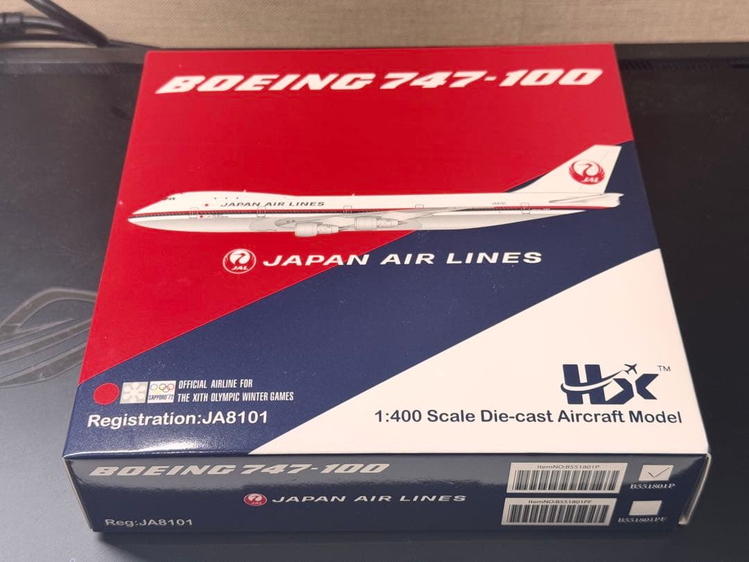 HX 1/400 JAL 日本航空 B747-100 旧鶴丸 JA8101