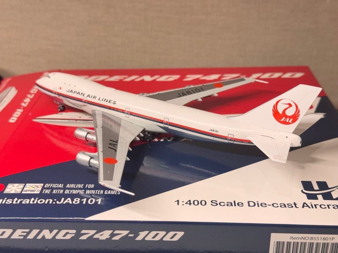 HX 1/400 JAL 日本航空 B747-100 旧鶴丸 JA8101