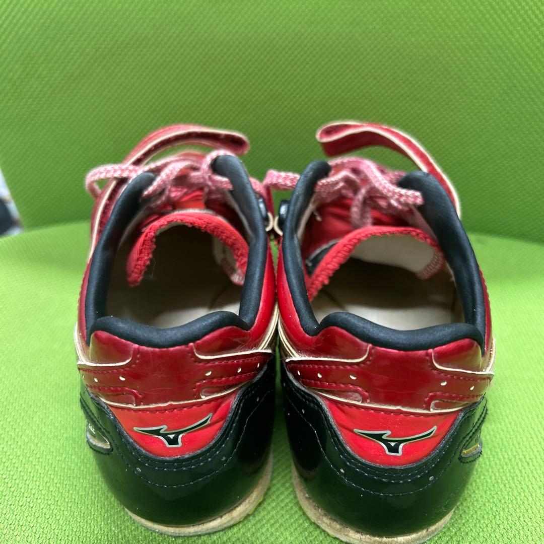 Mizuno FIELD ジオLJ スパイクシューズ レッド 24.5
