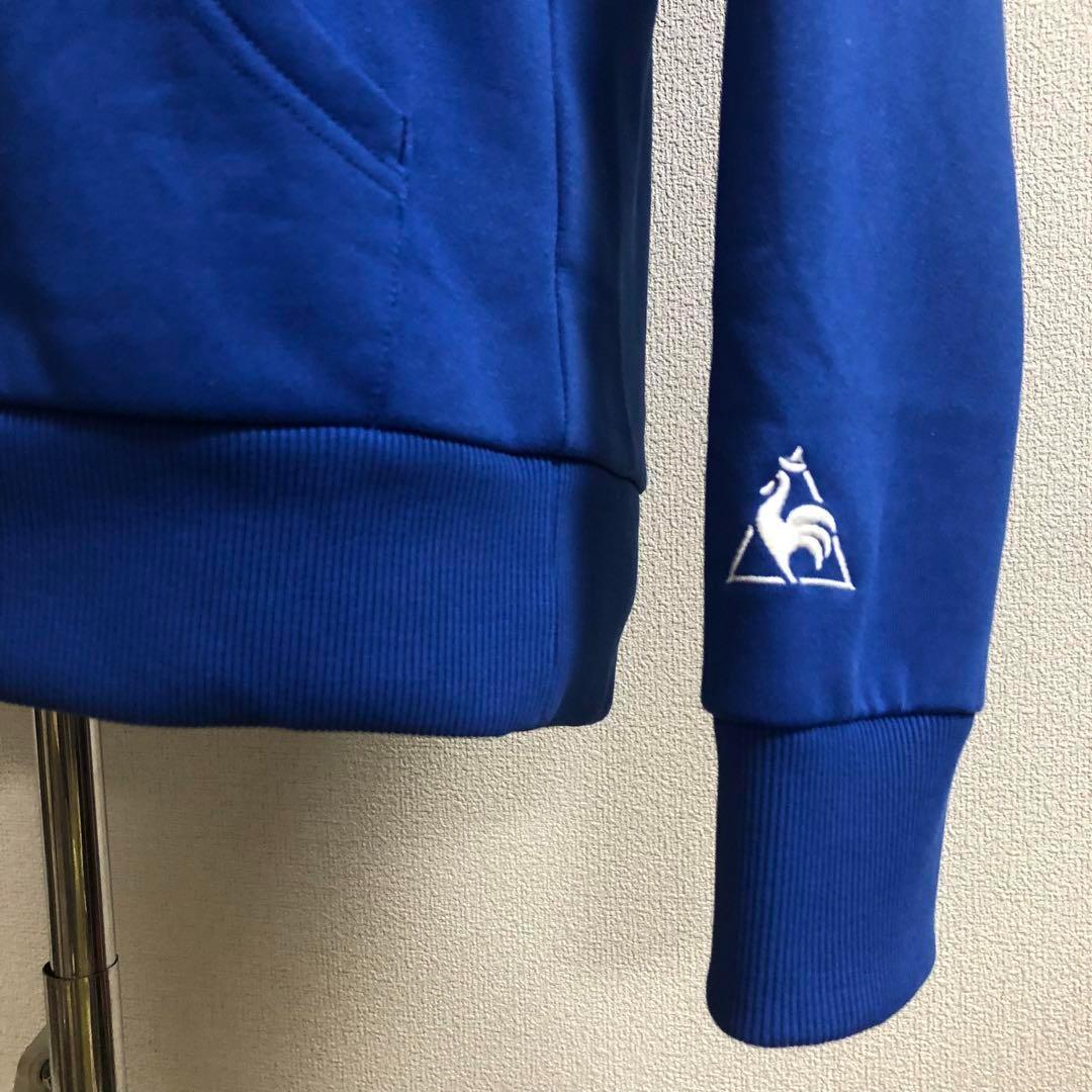 ルコック★プルオーバー ロゴ パーカー ブルー Mサイズ