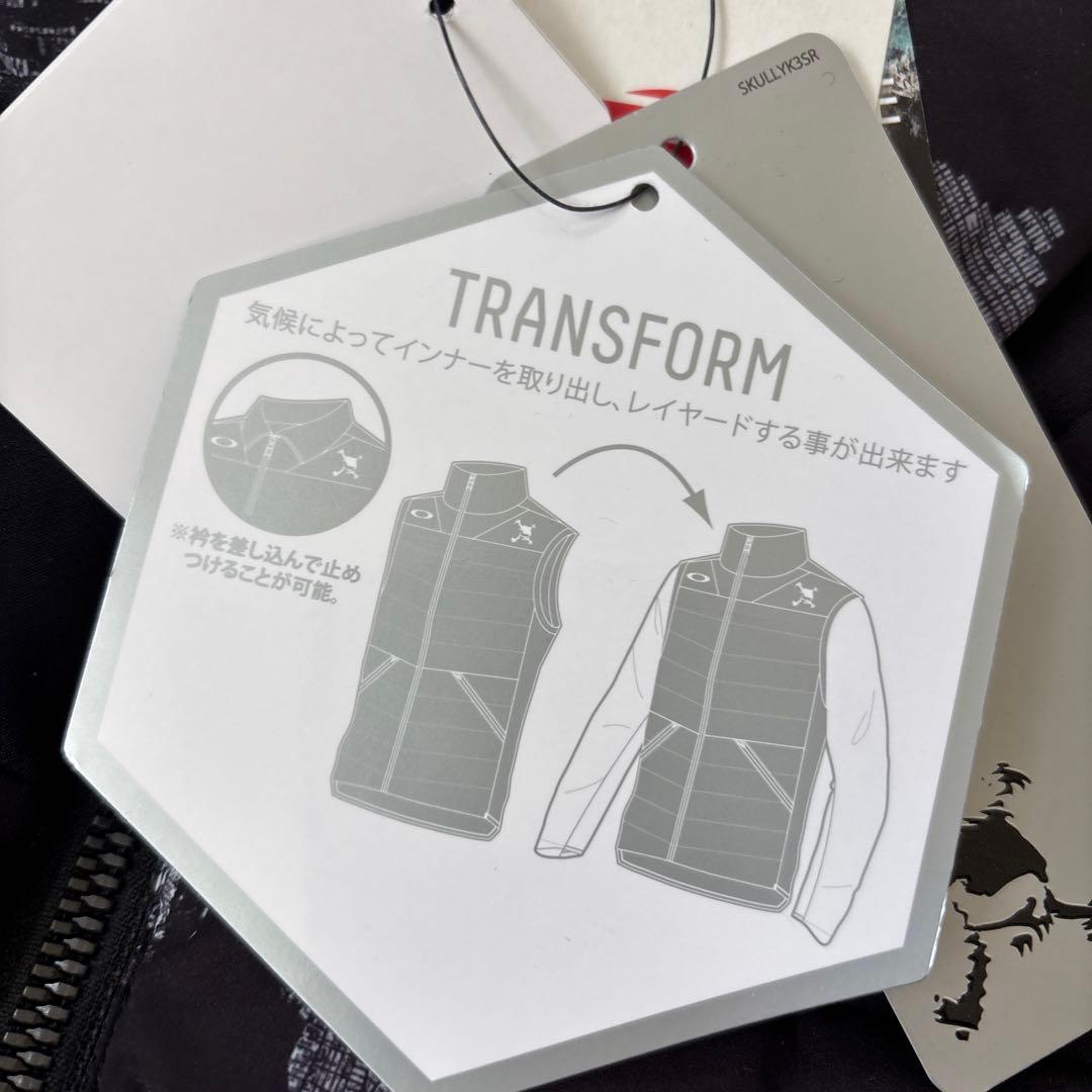 新品　オークリー　メンズ　アウター　ダウンベスト　ブラック　撥水　袖収納　L