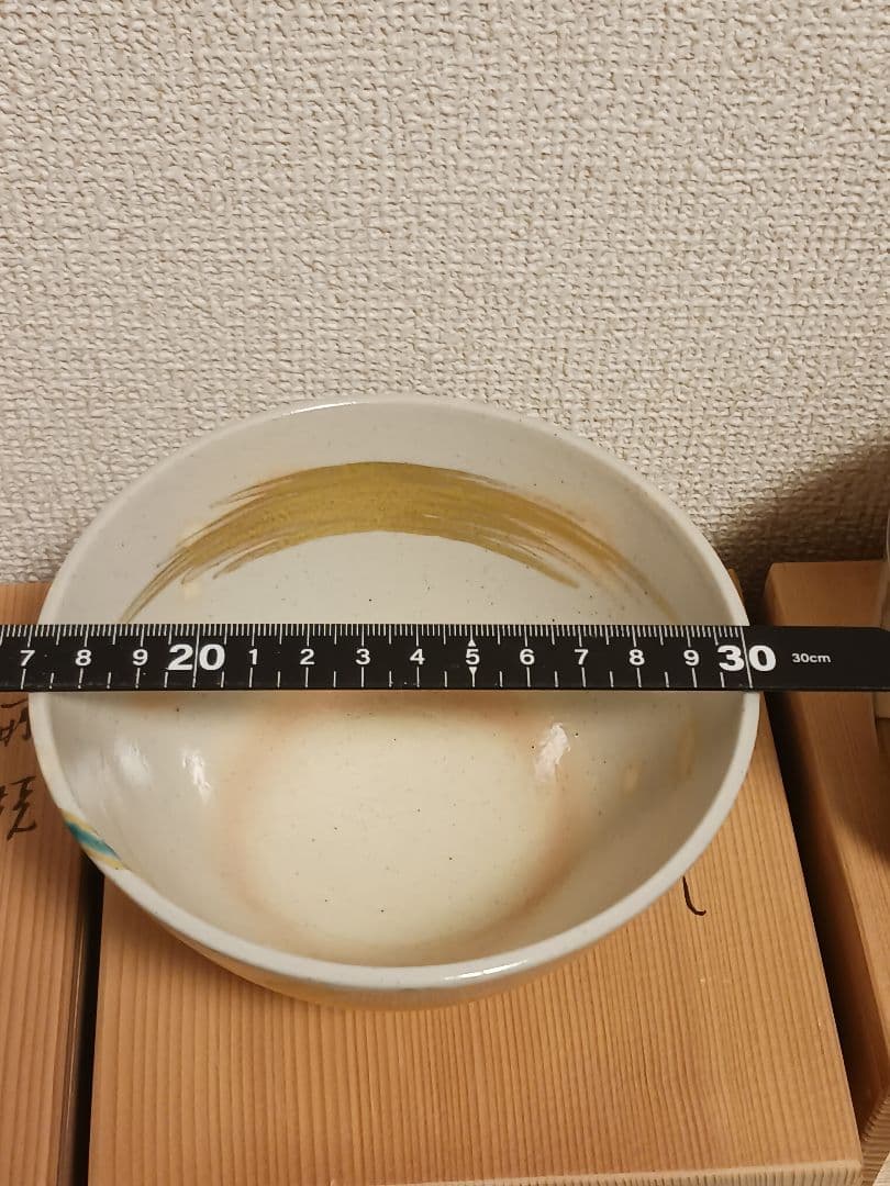 膳所焼 陽炎園造 色絵 茶碗 茶道具 3点まとめ売り