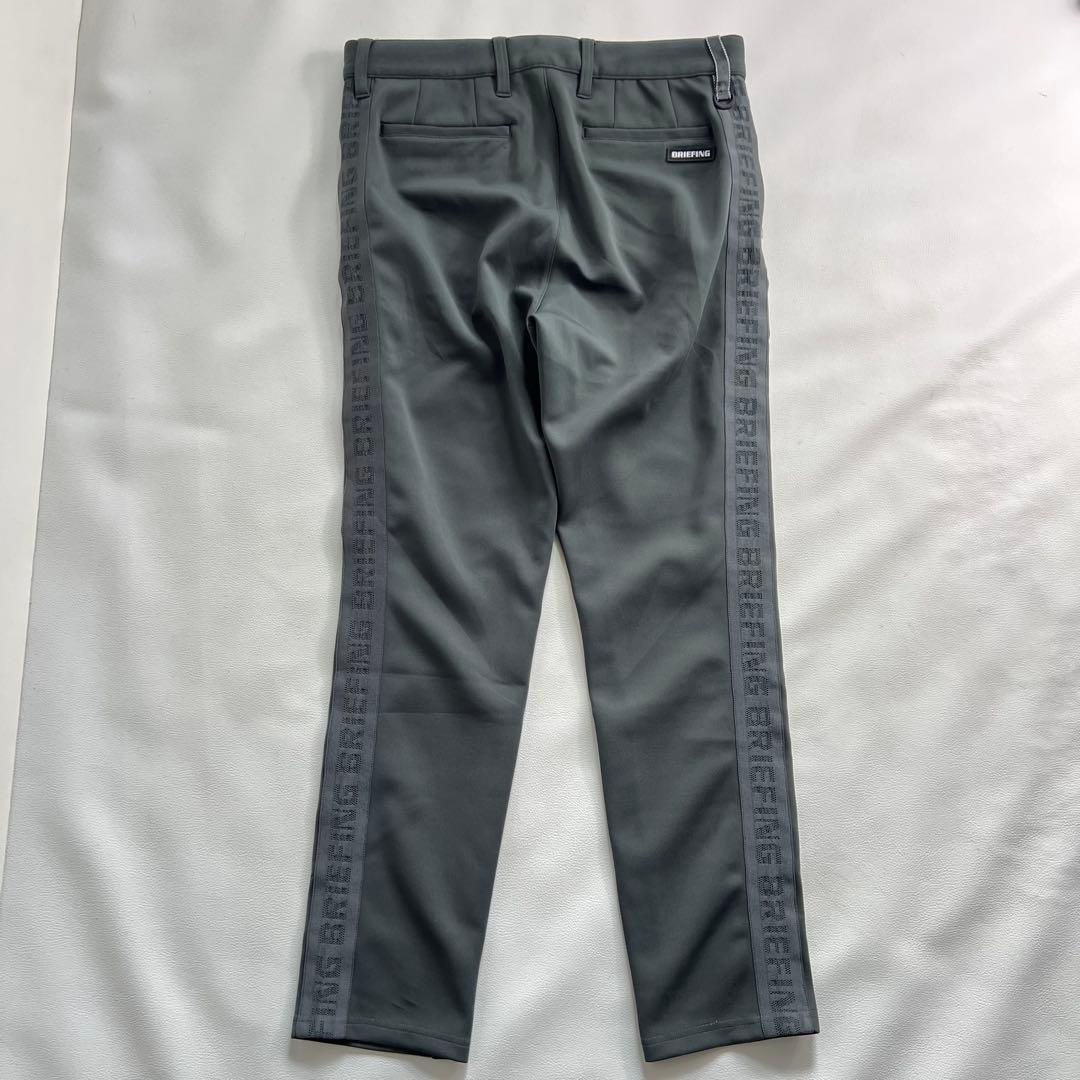 【サイドロゴ】ブリーフィング ゴルフパンツ スリム ストレッチ M モスグリーン