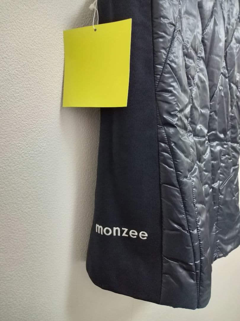 新品 monzee モンジー 中綿 ベスト サイズＬ ネイビー