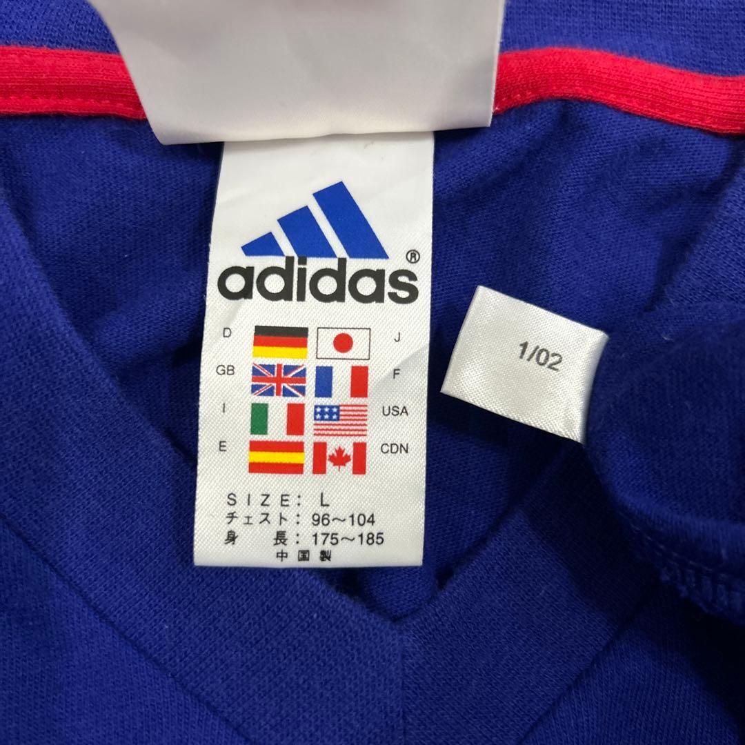 【レア00s_非売品】アディダス×サッカー日本代表 ×KIRIN 青色　L古着
