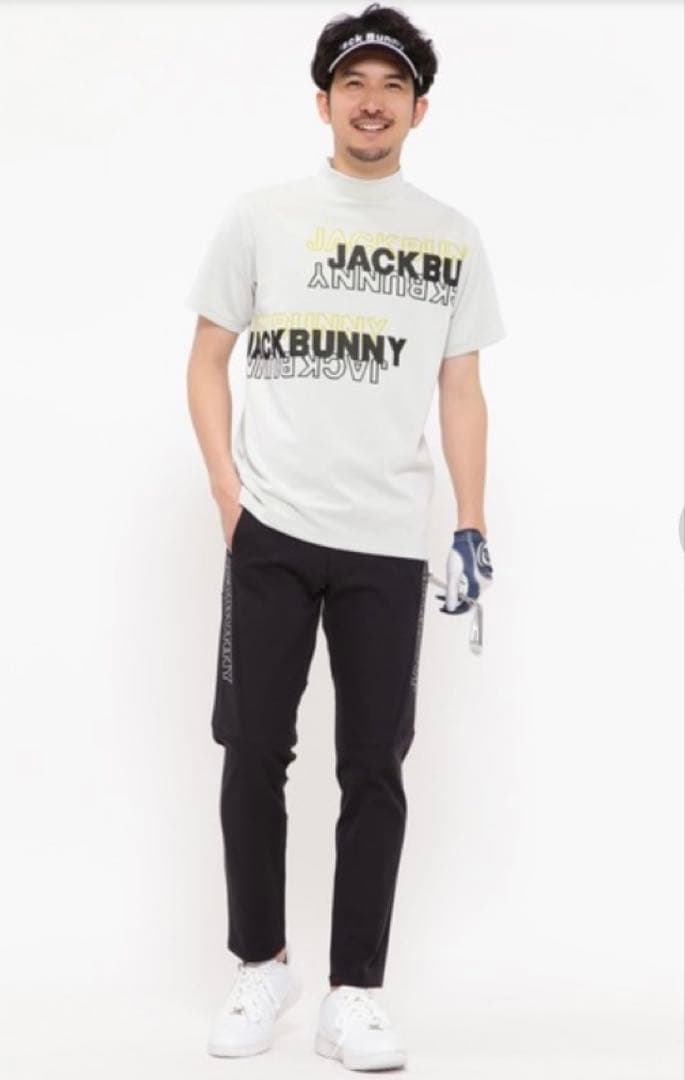 ジャックバニー メンズ ツイルストレッチ ゴルフパンツ 未使用タグ付 M 春夏
