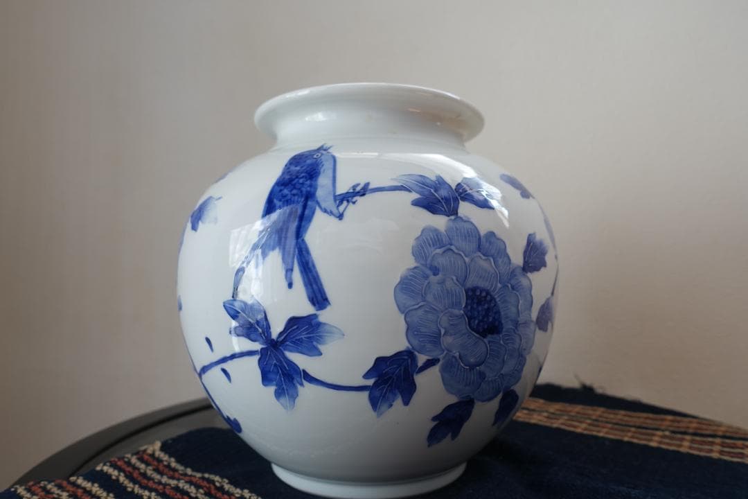 228 花瓶　清水焼 萬珠堂