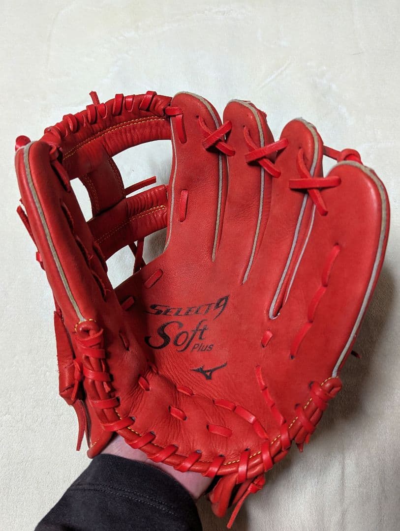 Mizuno SELECT9 Soft Plus 軟式グローブ レッド