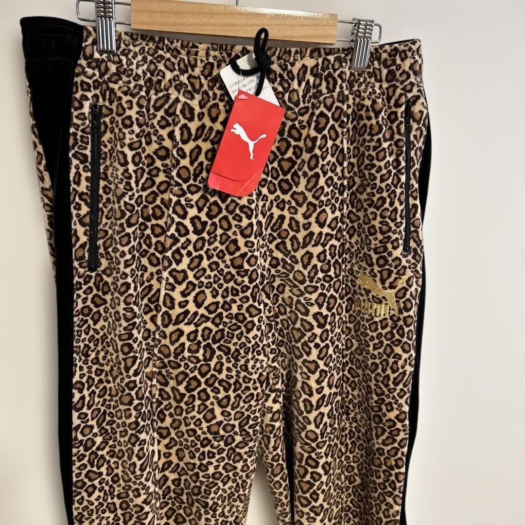 PUMA プーマ　レオパードベロア調パンツ　ジャージパンツ　メンズL 新品タグ付