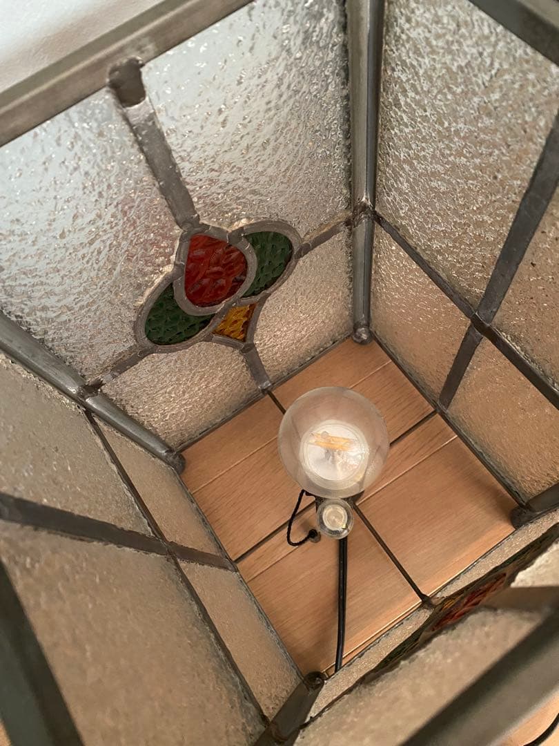 アンティークステンドグラス　ランプ