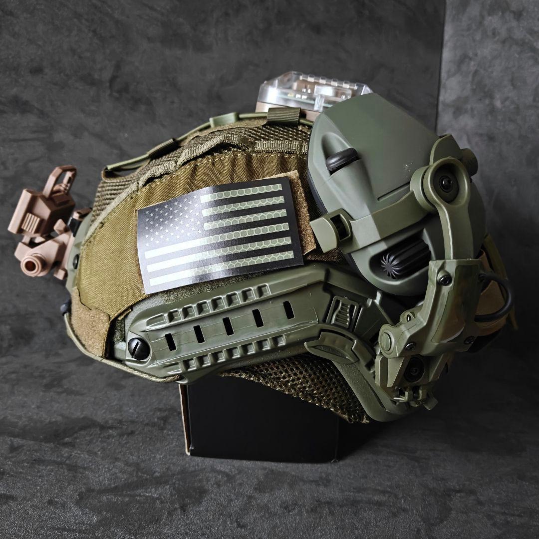 新品実物NIJ IIIA防弾ヘルメット Fast SFタイプ OD フルセットT