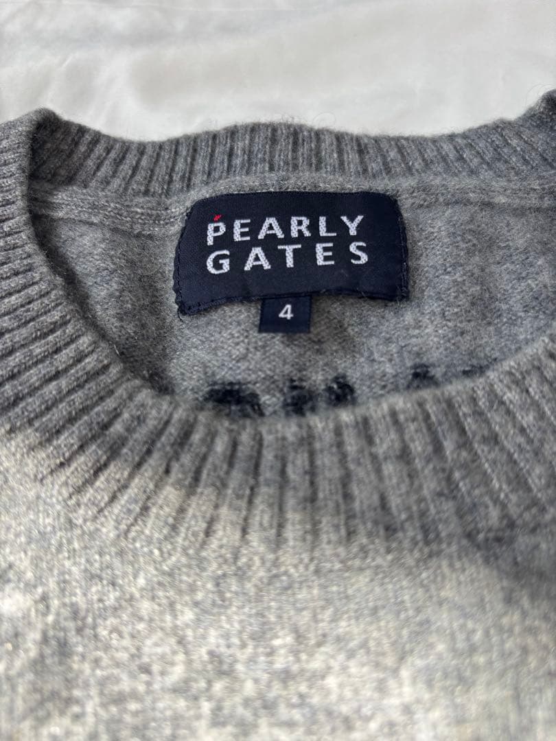PEARLY GATES カシミヤグレー セーター