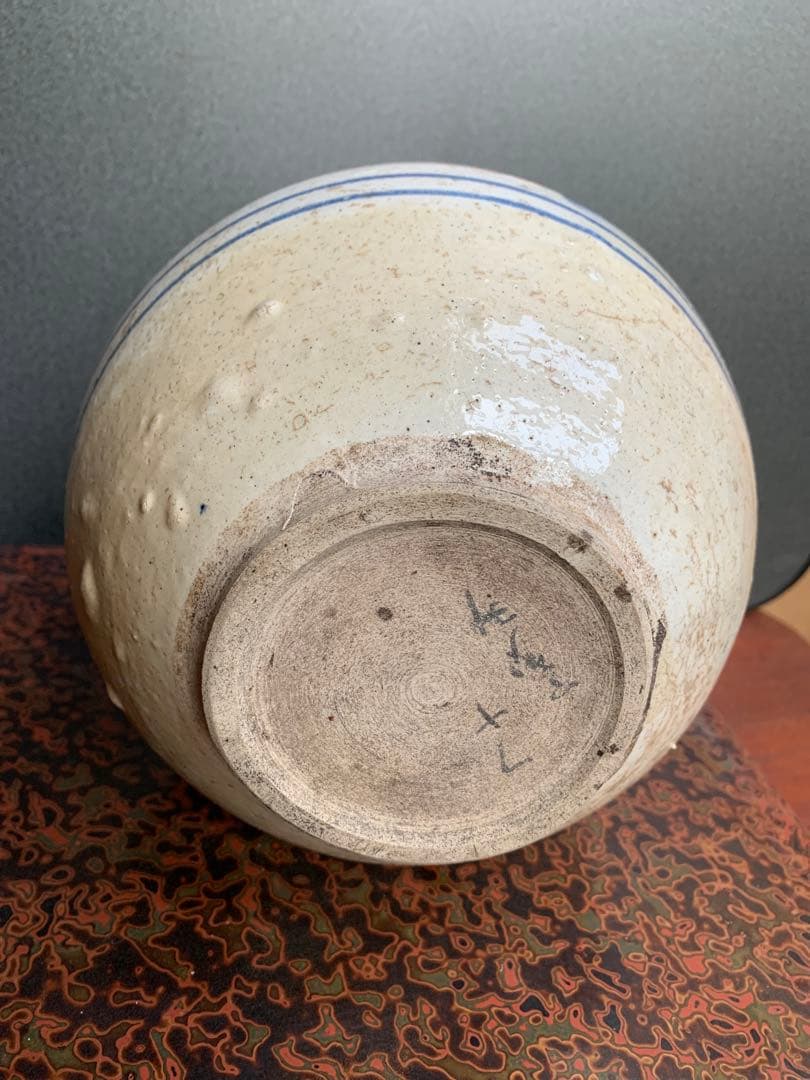 希少品　古相馬 徳利 花鳥染付　民芸壺時代物鉄釉生活雑器花器