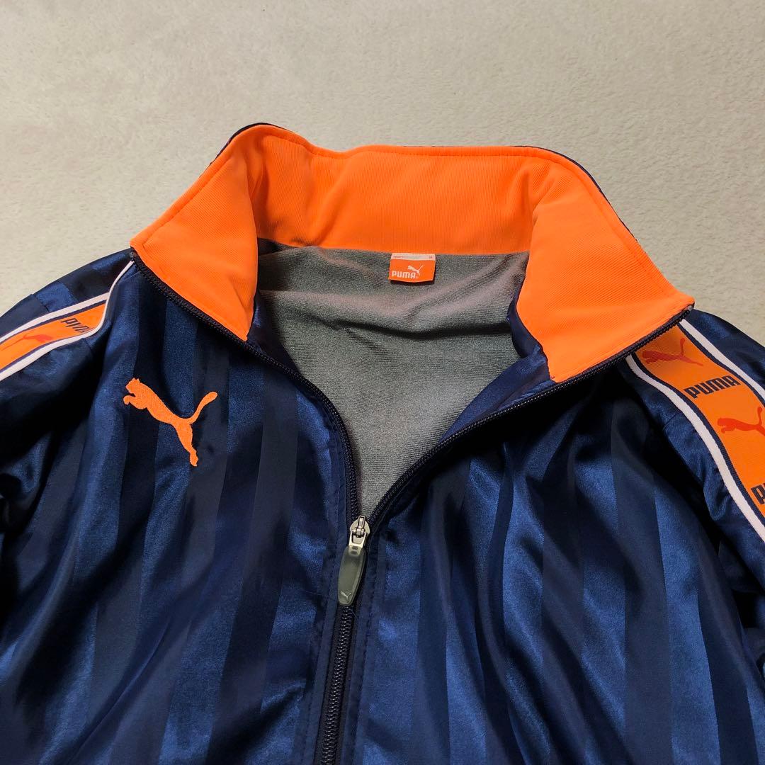 良品　y2k PUMA プーマ　プージャ　光沢ナイロンセットアップ　ネイビー　M