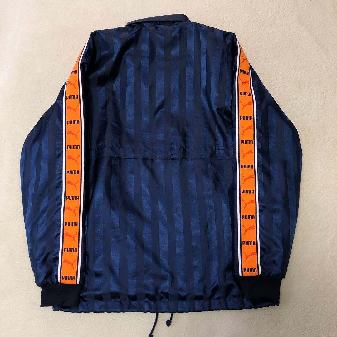 良品　y2k PUMA プーマ　プージャ　光沢ナイロンセットアップ　ネイビー　M