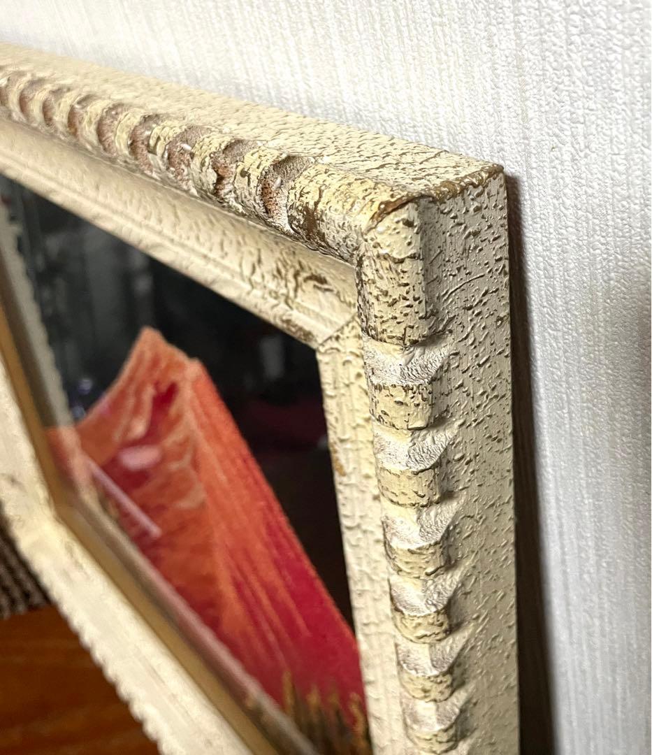 赤富士 富士山 刺繍絵 絵画 刺繍 文化刺繍 風景画 美術品 工芸品 額縁
