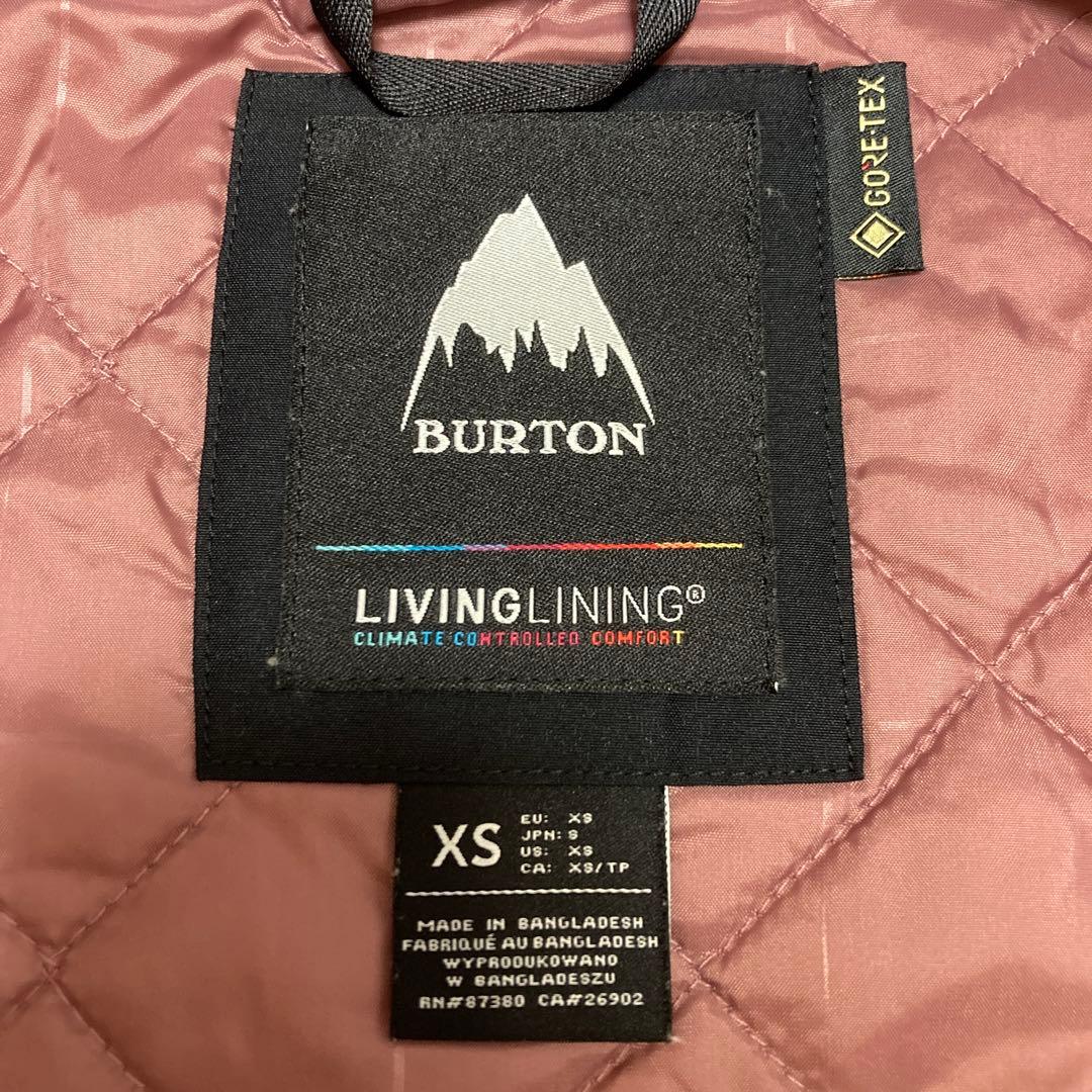 【未使用級】バートン BURTONゴアテックススノボジャケットXSレディース黒紫