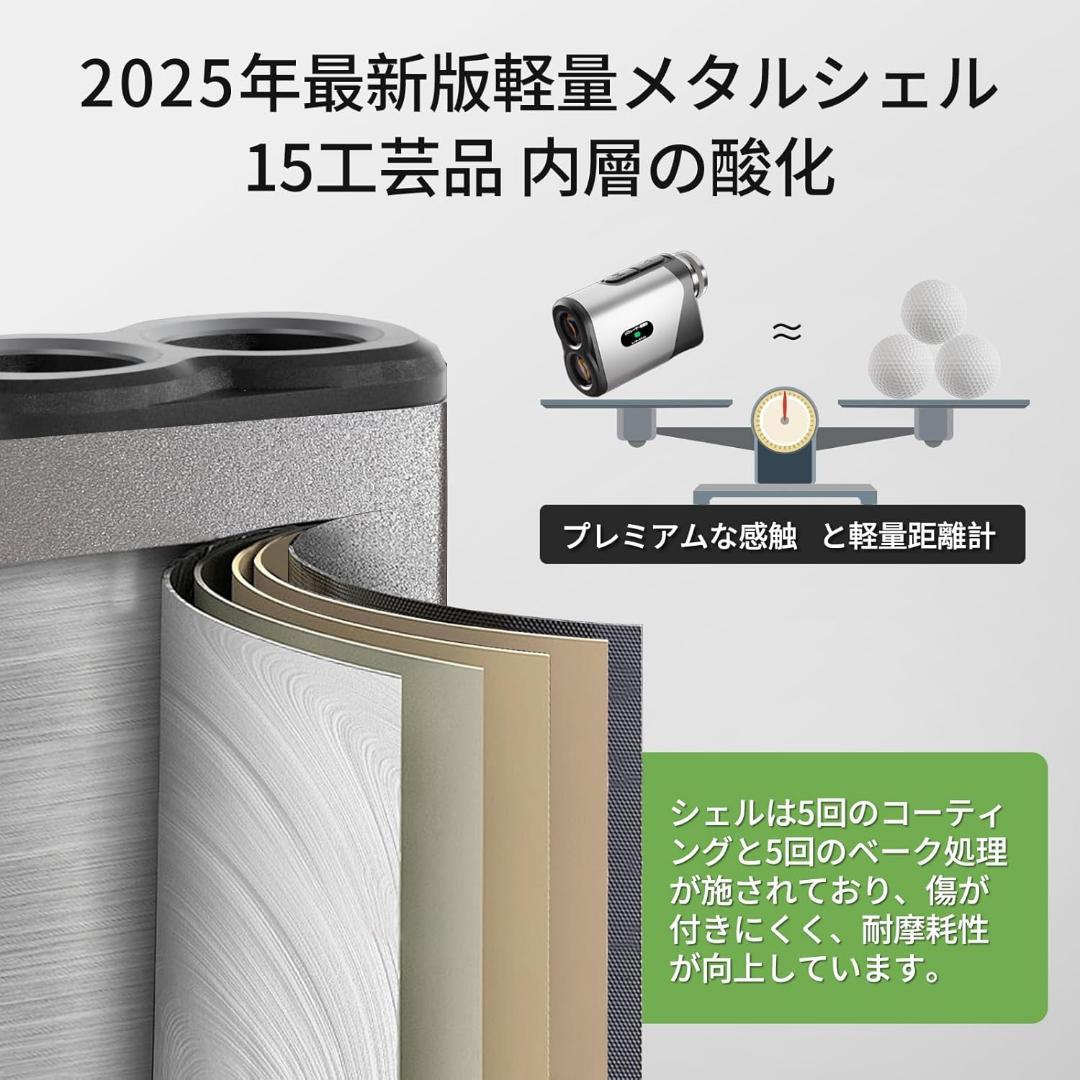 ゴルフ距離計 距離測定器 1000m/1094YD対応 95%高透過率