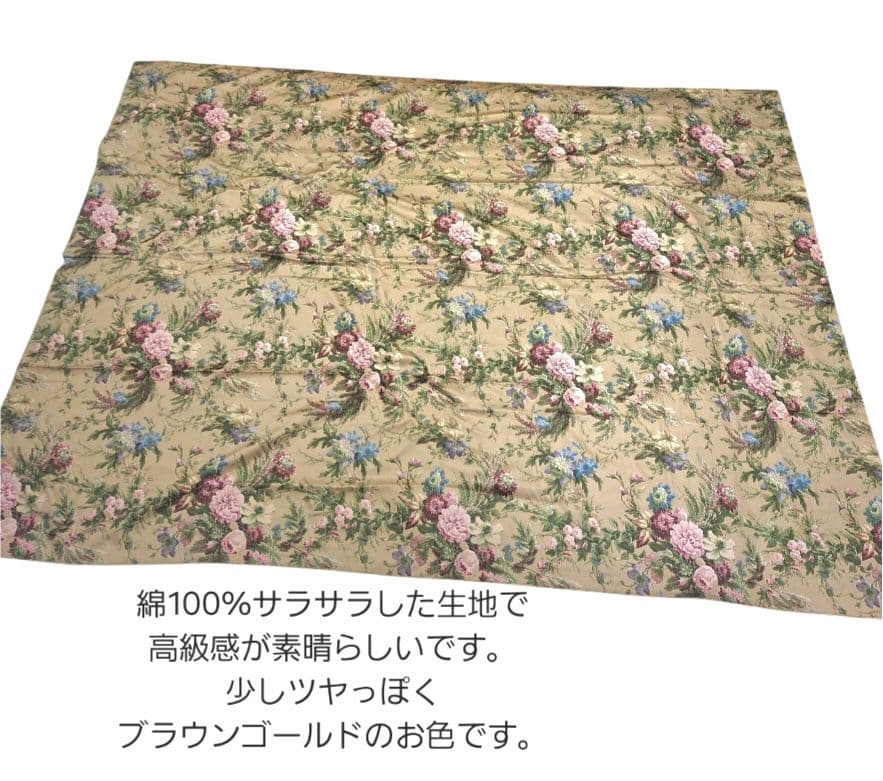 未使用　Ralph Lauren シングル掛け布団カバー　アドリアーナフラワー綿