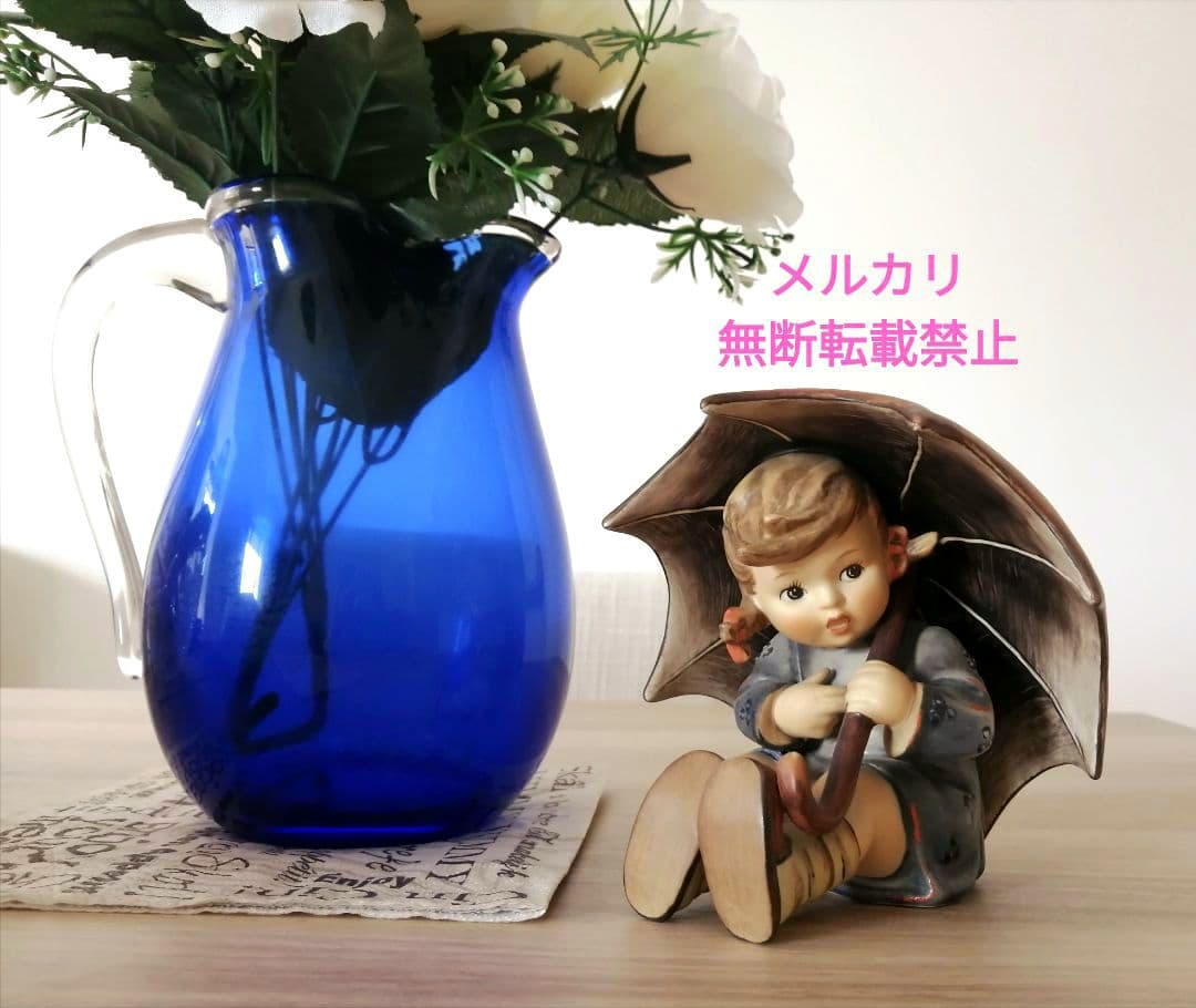 傘の少女 フンメル人形 ドイツ・ゲーベル アンブレラガール陶器 置物フィギュリン