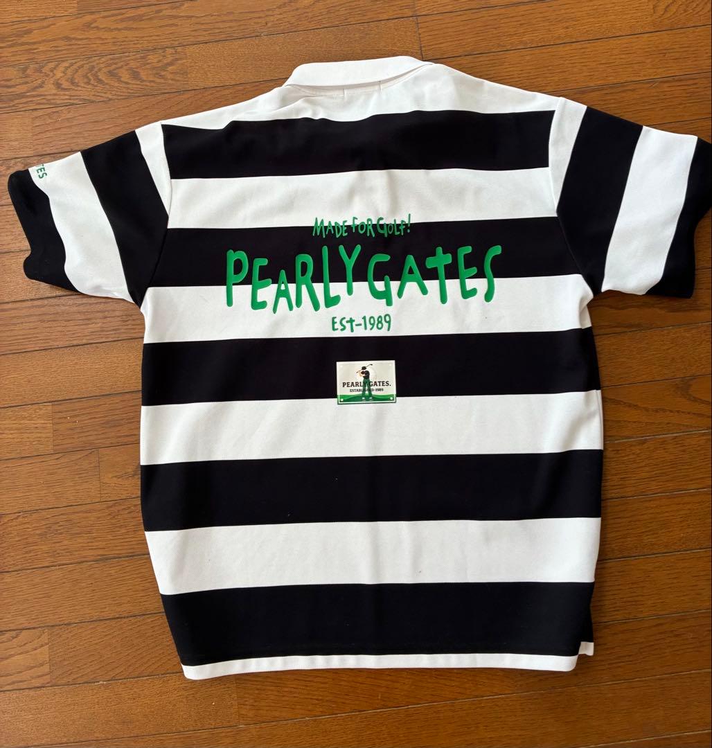 PEARLY GATES ストライプポロシャツ
