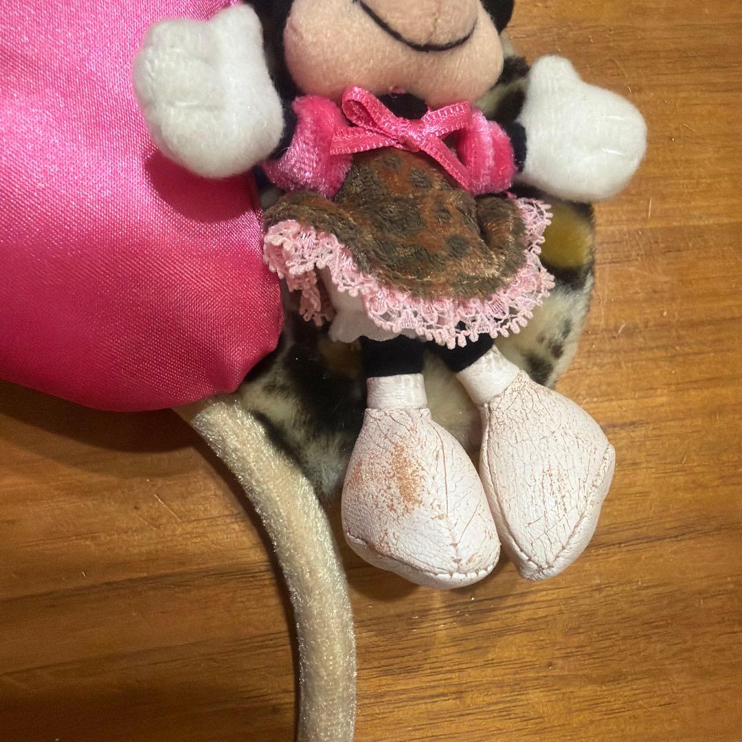 ディズニー ミニーちゃん ヒョウ柄カチューシャ