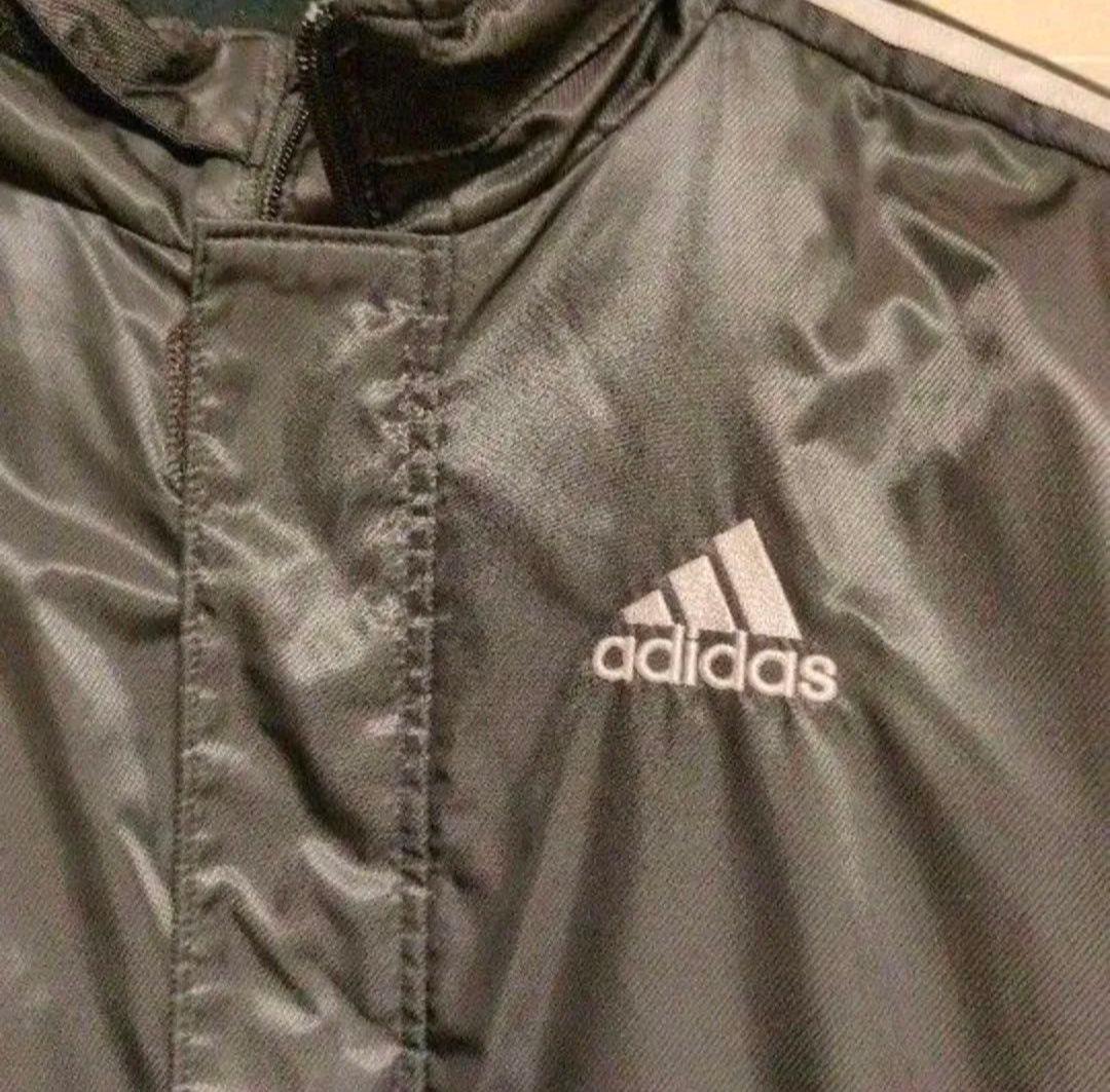 美品☆adidas ベンチコート 160 ロングコート アディダス 黒