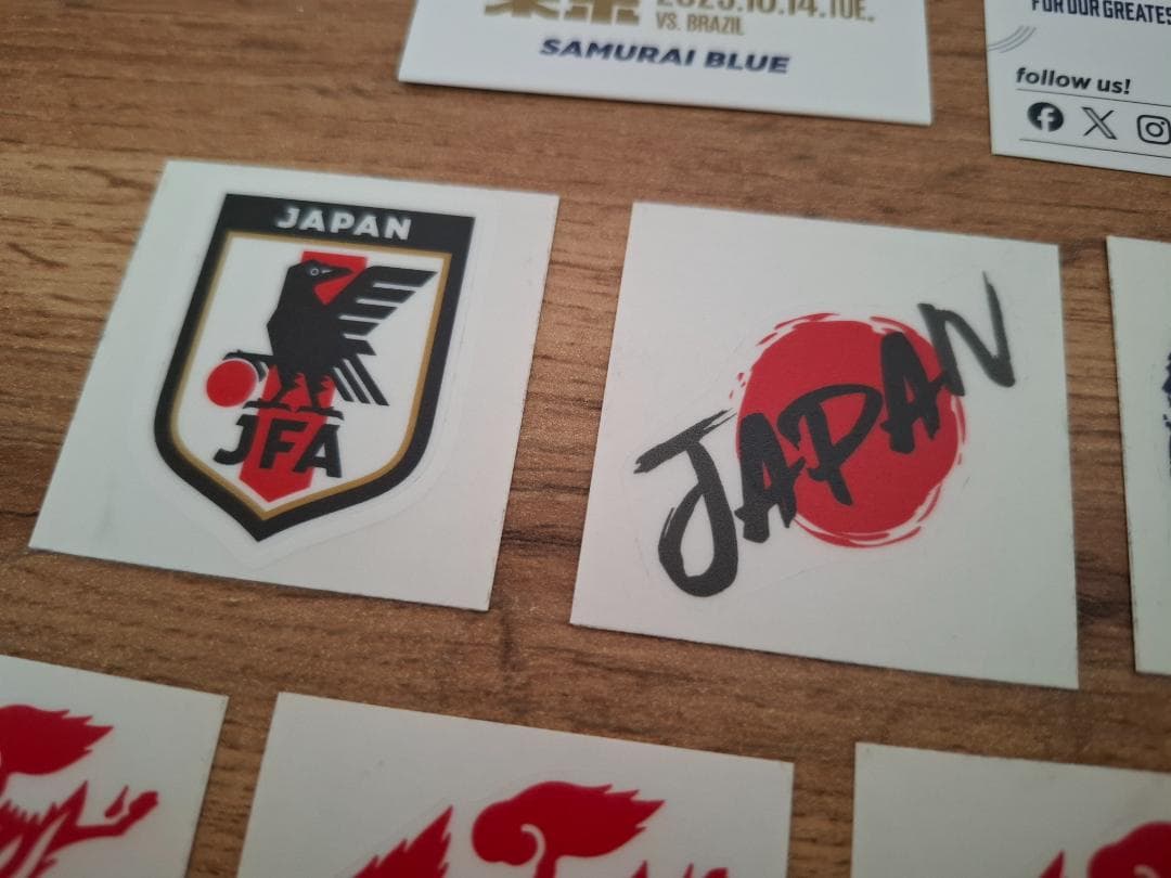 新品★日本代表サムライブルー★勝利のハチマキ・フェイスペイントシール★計16点
