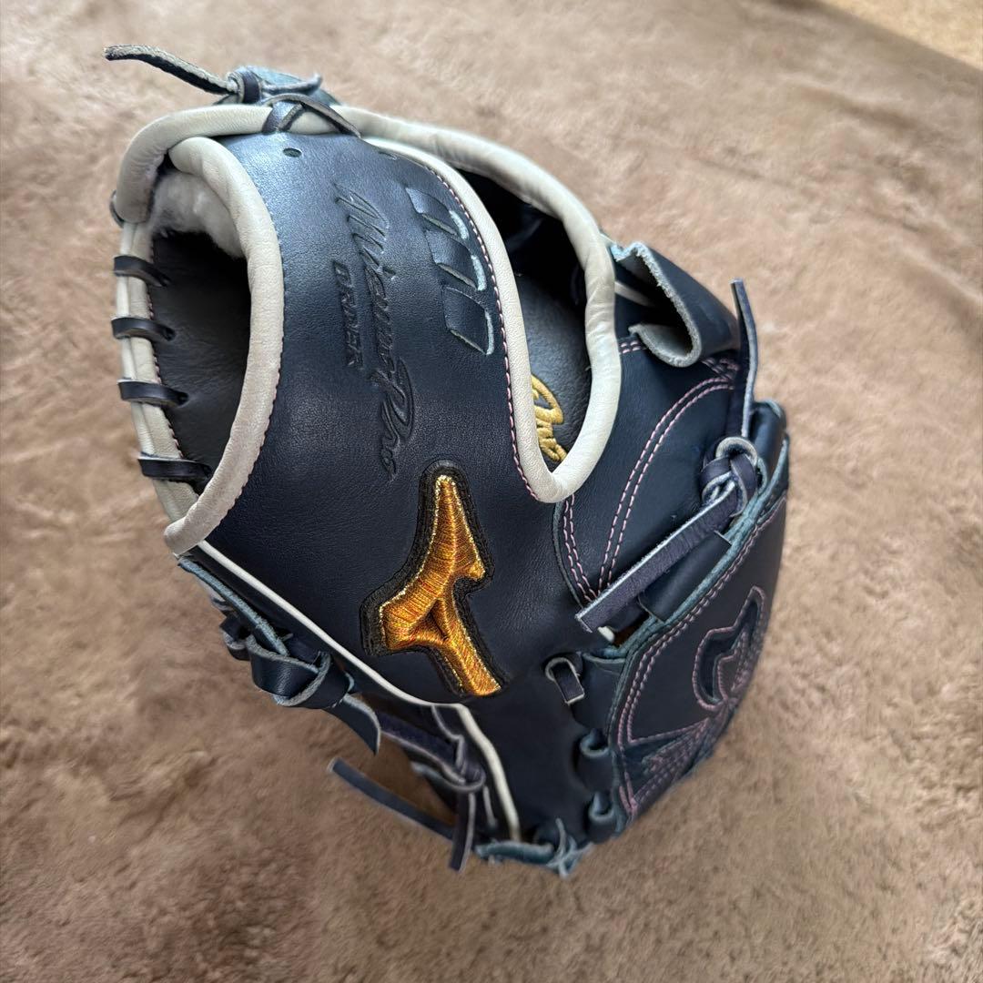 Mizuno Pro 軟式グローブ ダークブルー