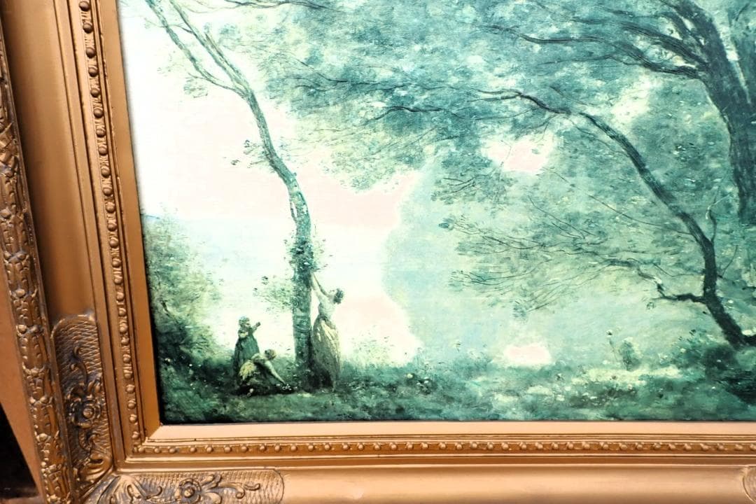 コロー「モルトフォンテーヌの想い出」複製画 額装 絵画 西洋美術 フランス