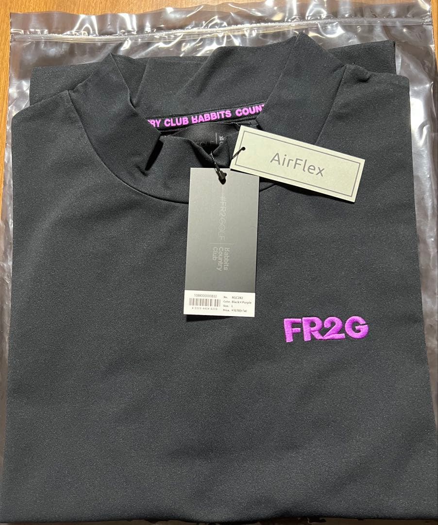 新品、大阪限定FR2G Paisley Box モックネックLサイズ 黒×紫