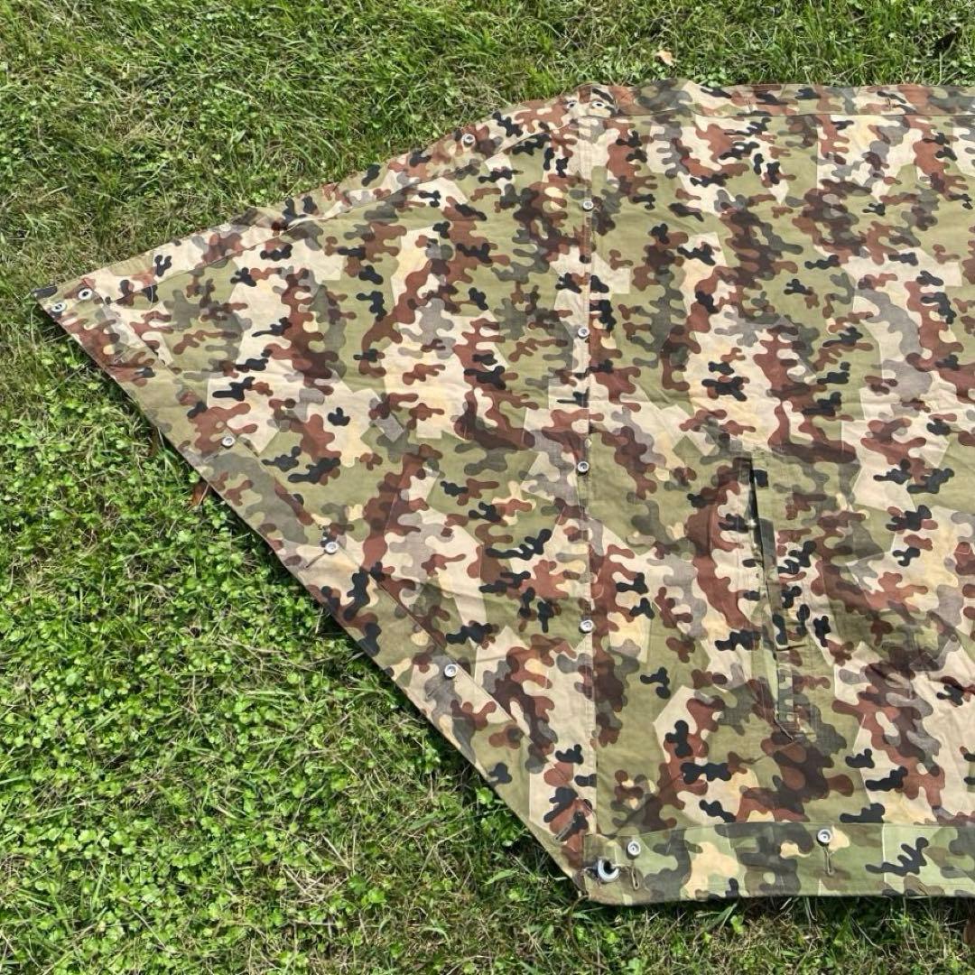 【超レア】ドイツ　軍幕　収納袋付　アメーバカモ　パップテント　ハーフ　１枚