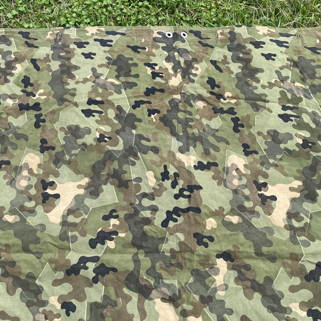 【超レア】ドイツ　軍幕　収納袋付　アメーバカモ　パップテント　ハーフ　１枚
