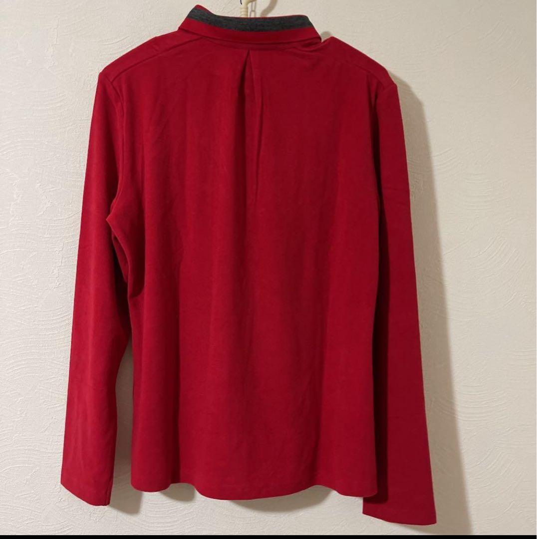 新品42 ランバンスポール　起毛　レッド　長袖シャツ