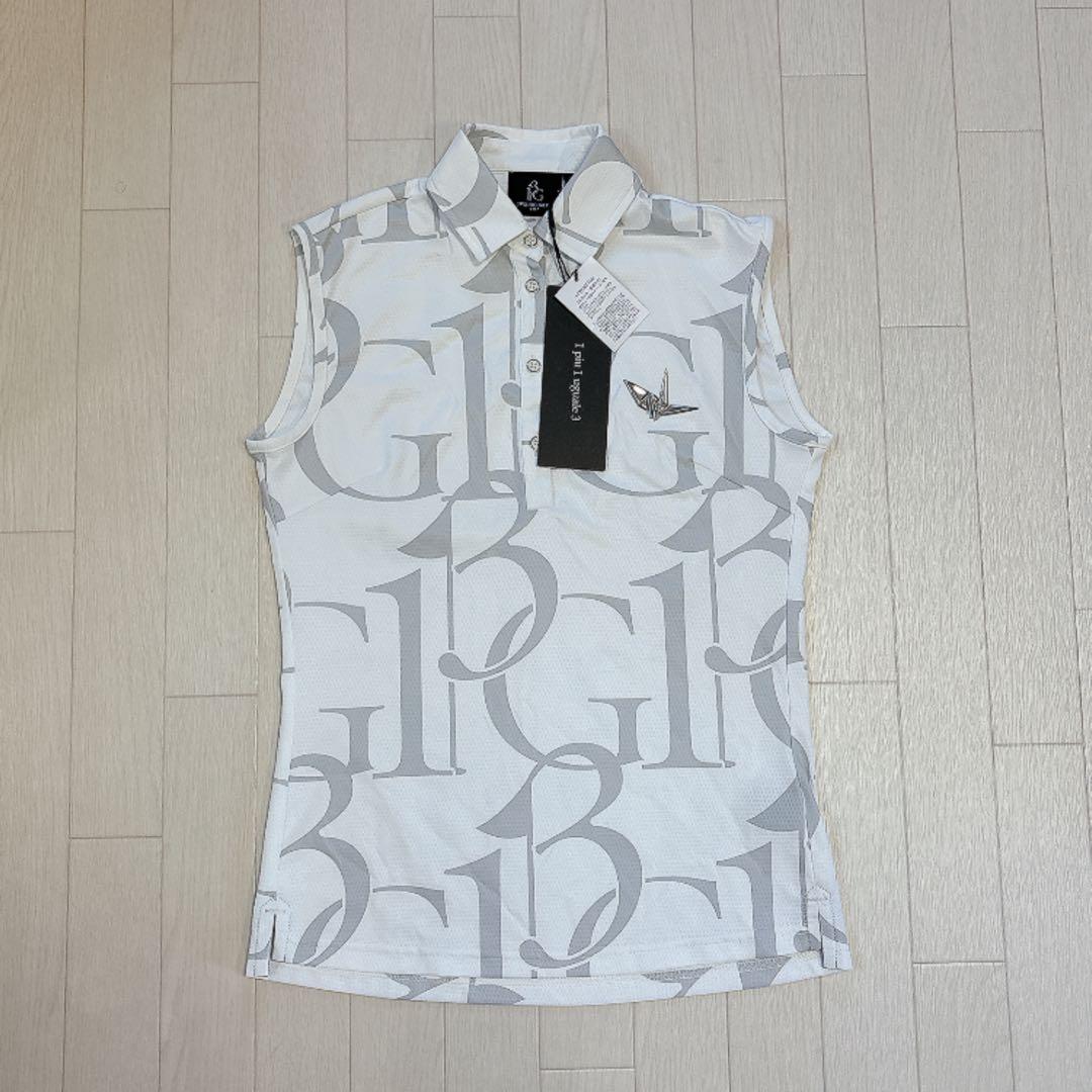 タグ付き 1PIU1UGUALE3 ゴルフ レディース ノースリーブ ロゴポロ