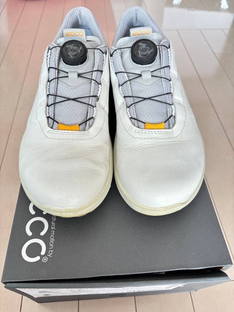 ECCO ゴルフシューズ BOAシステム ホワイトH4 25cm