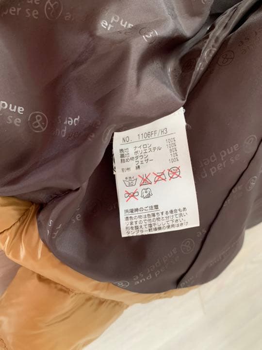 【美品】アンパスィ and per se  golf ダウン アウター