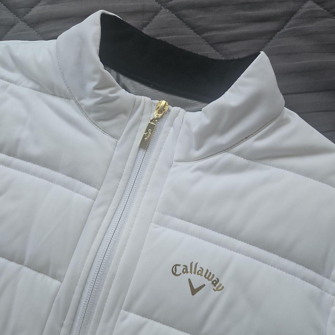 Callaway スターストレッチフルジップ中綿ブルゾン LL ホワイト