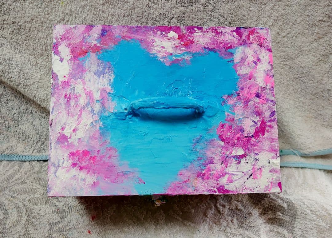 油絵 絵画 春の桜ボックス