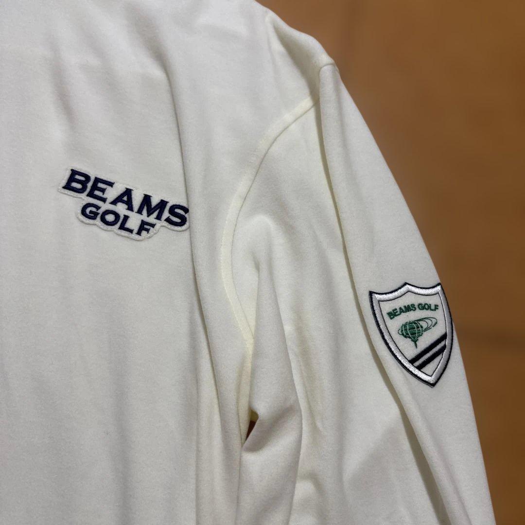 今期　BEAMS GOLF タートルネック　モックネック　ロゴ　パープルラベルL